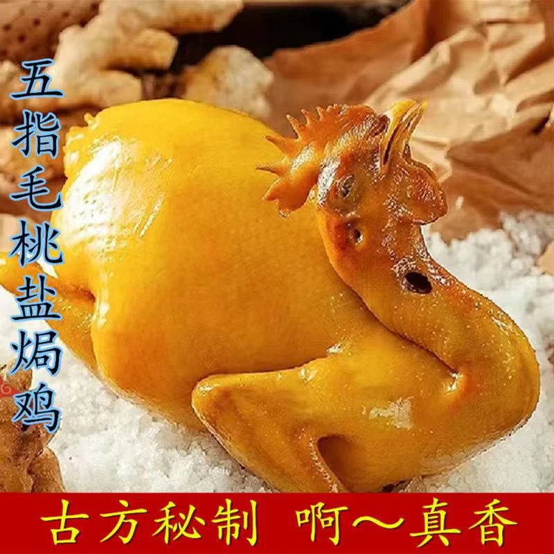 广东咸香冷链盐焗土鸡(2只约1400g)客家风味熟农家盐焗鸡