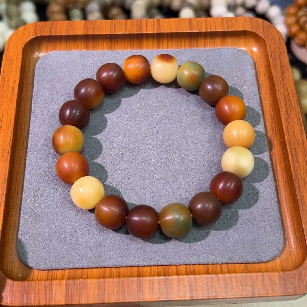 白***梨吊坠菩提根/象牙果717五色经幡