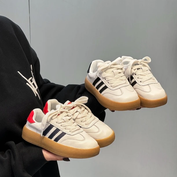 N.N四季款真皮德训春秋新款儿童休闲百搭魔术贴小孩板鞋 23221