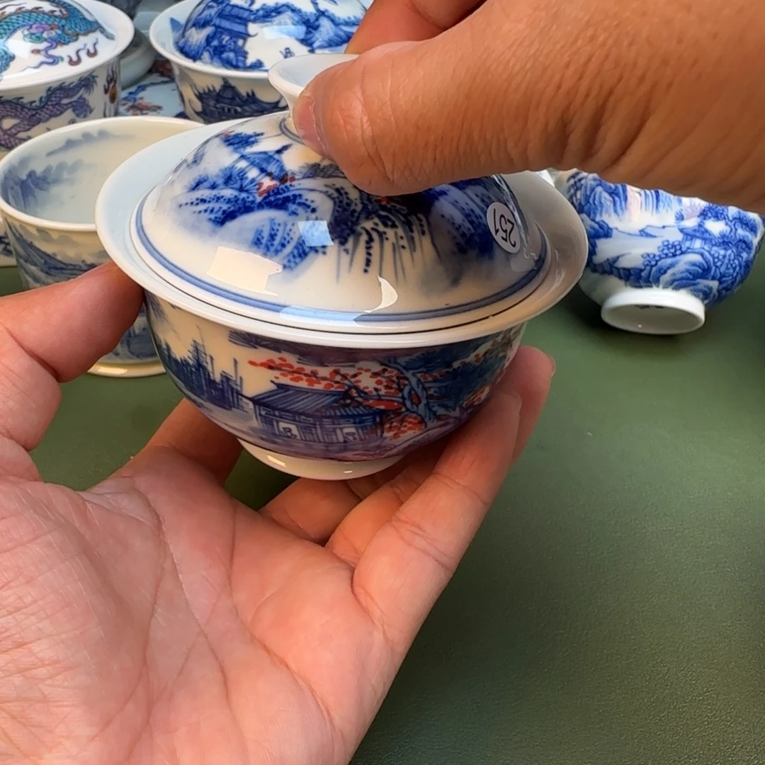 纯手工纯手绘茶具石头251