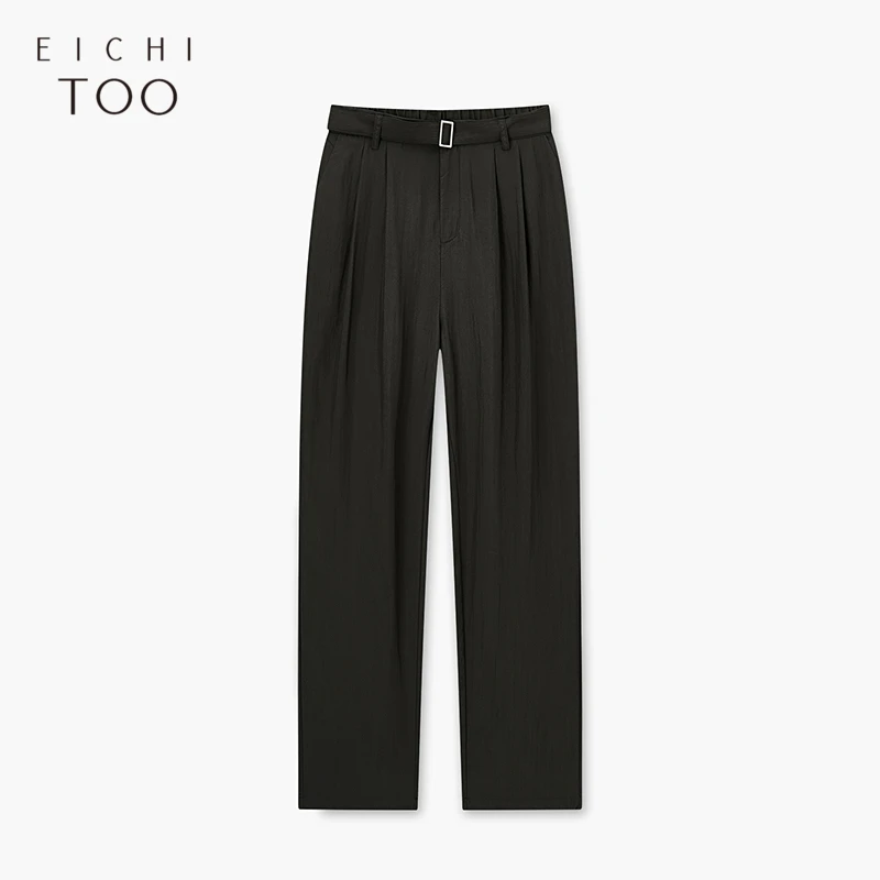 A爱居兔女装夏季新款高腰含腰带舒适休闲裤EKKTJ2Q024A