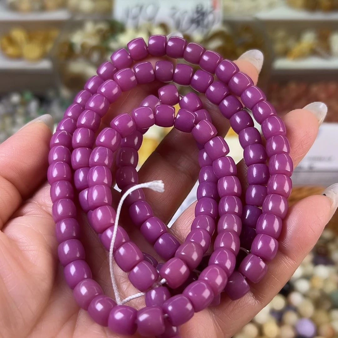 菩提根/象牙果吊坠卡8紫色直切110颗