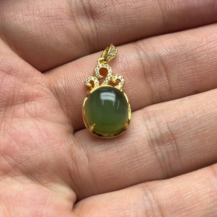 和田玉（碧玉）吊坠(不含链)未镶嵌