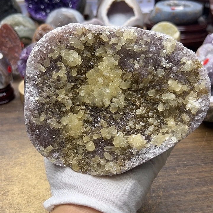 瑜***未镶嵌珠宝半成品水晶方解盘59