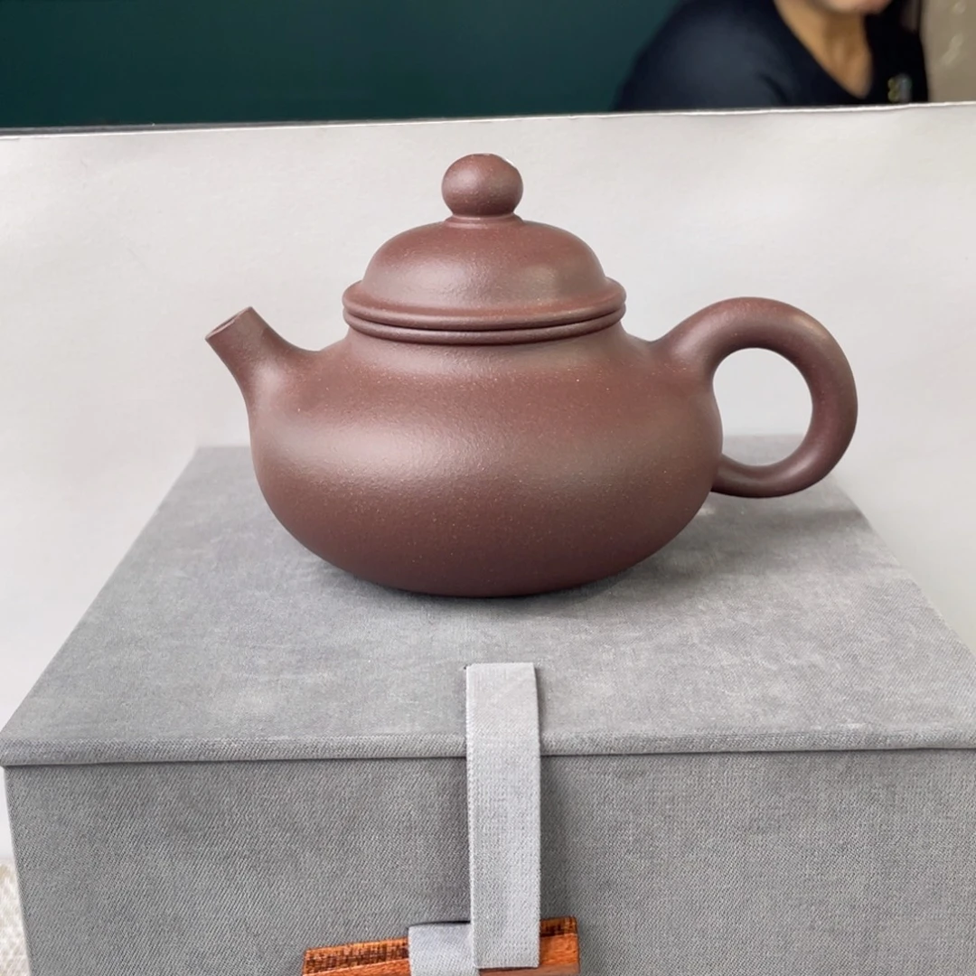 茶壶紫砂半手工老紫泥容天壶150cc