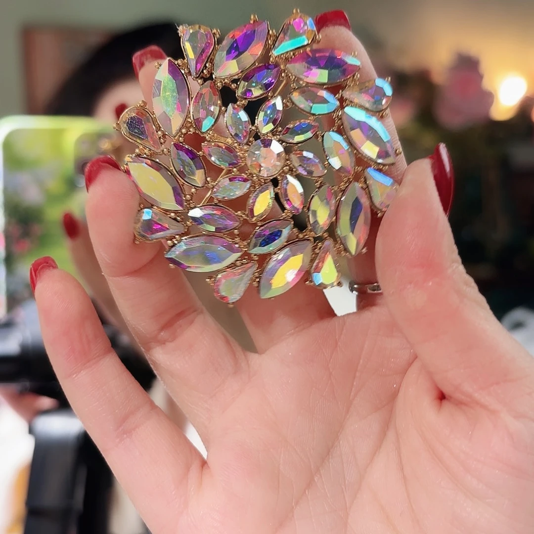 琉璃纯铜合金胸针