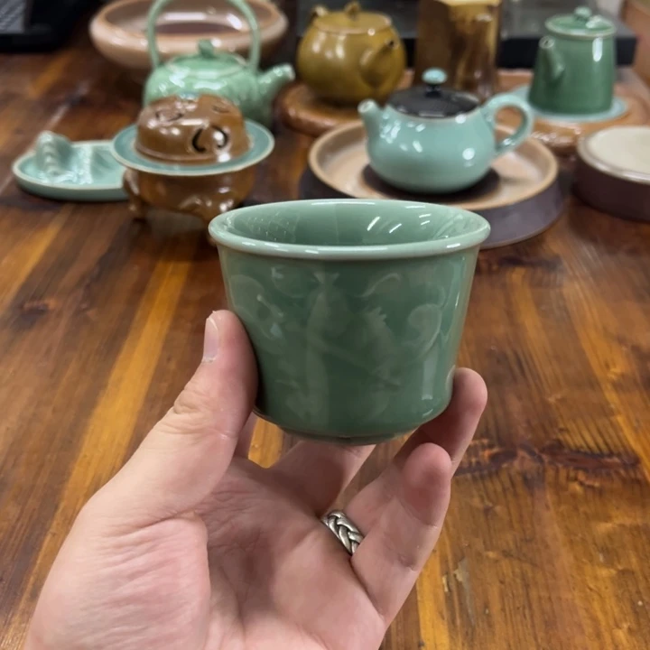 龙泉青瓷茶器微瑕8980