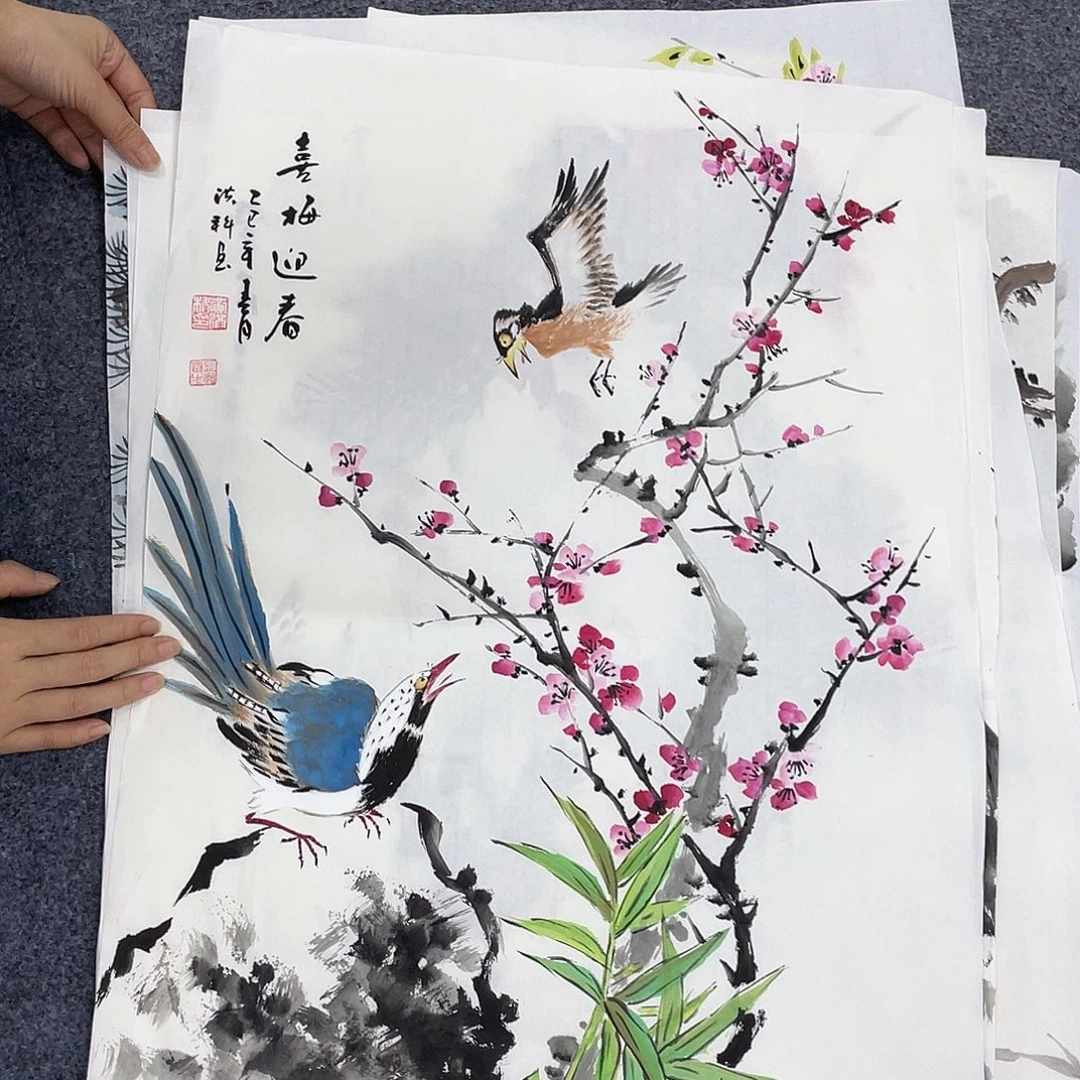 国画作品小姐姐放漏…