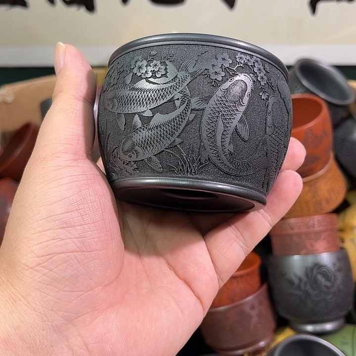 茶杯紫砂全手工紫砂主人杯