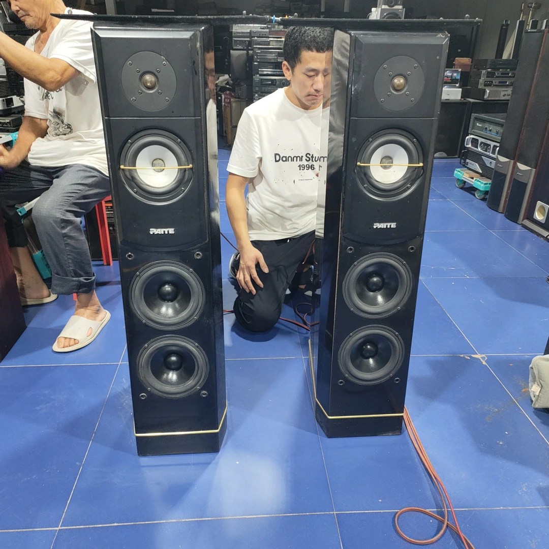 8新  二手PAITE落地箱一对，出声，箱体需维修，不带线材，不退换
