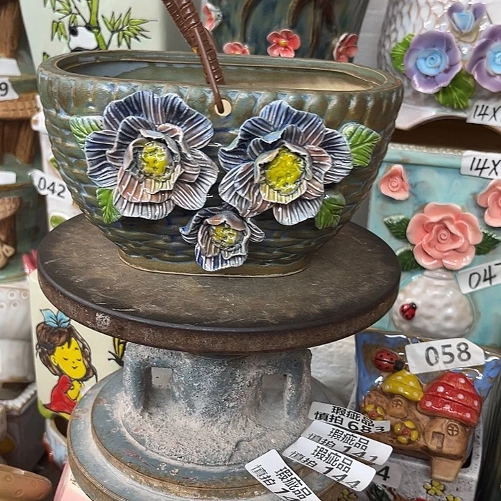 紫砂花盆粗陶材质多肉花盆