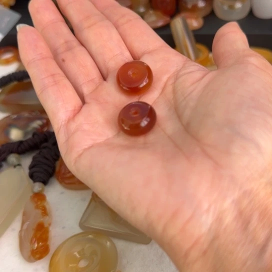 玛瑙/玉髓吊坠(不含链)未镶嵌望*