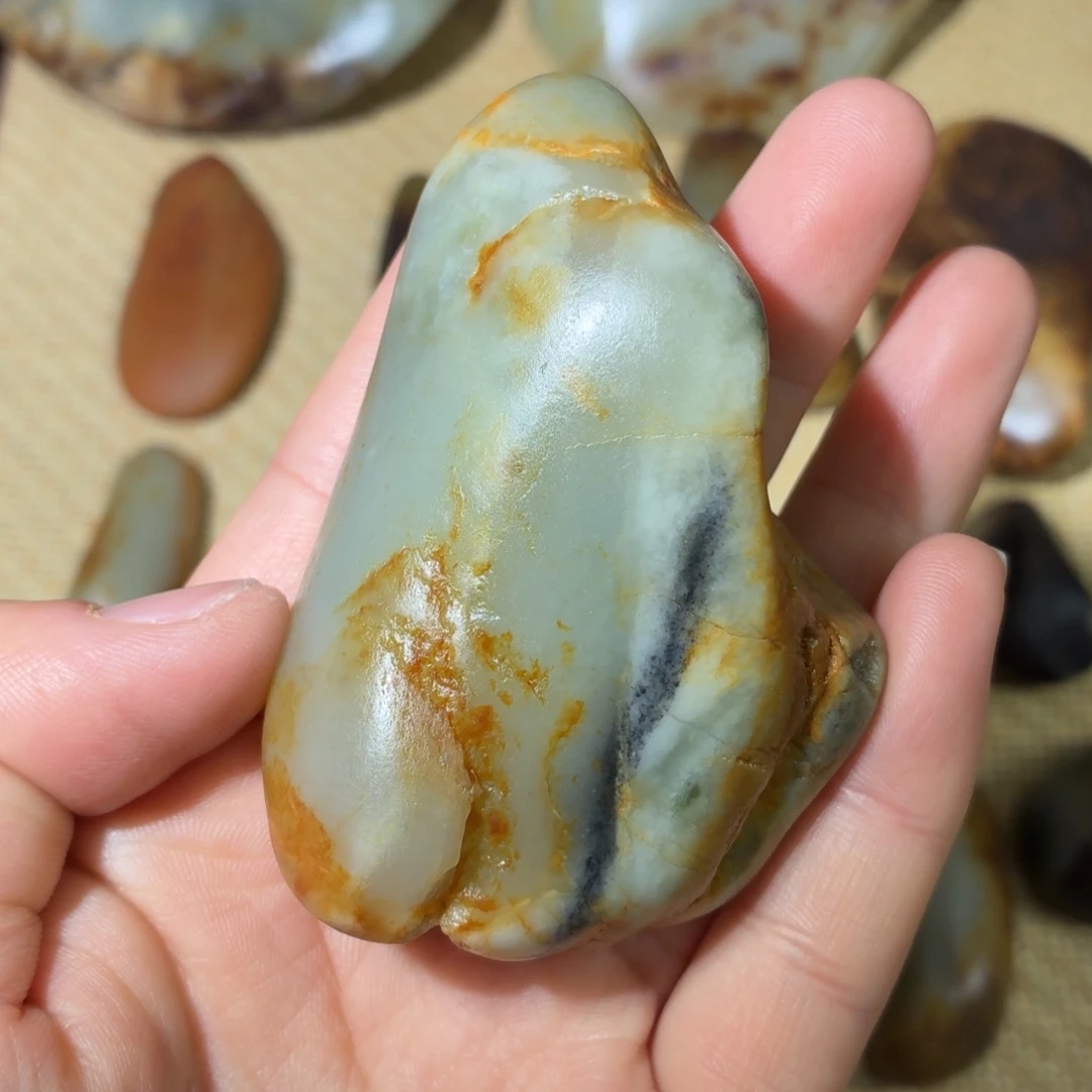 和田玉未镶嵌挂件158g