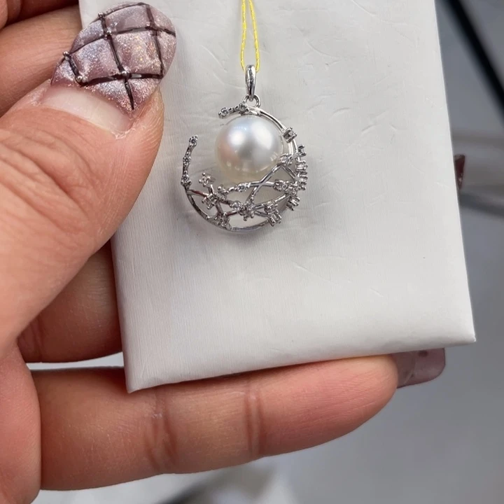 海水珍珠颈饰银S925镶嵌