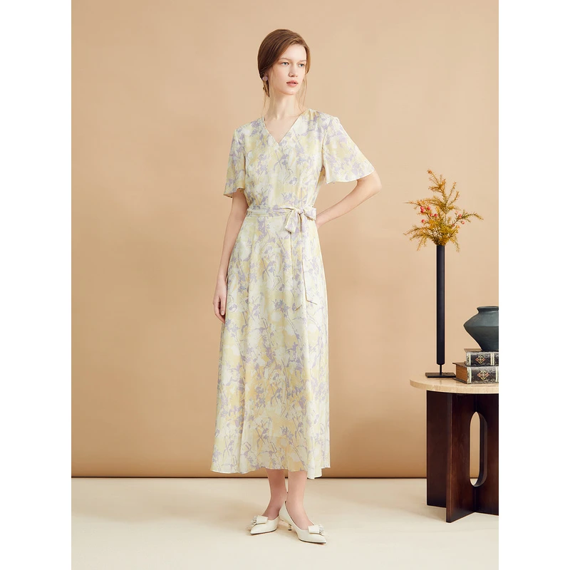 YINER音儿新款气质时尚收腰法式优雅连衣裙8C34305430