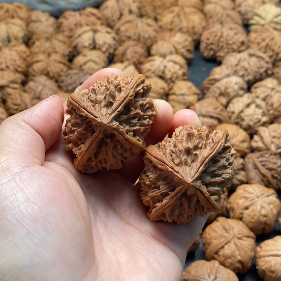 文玩核桃把件52李学超四棱