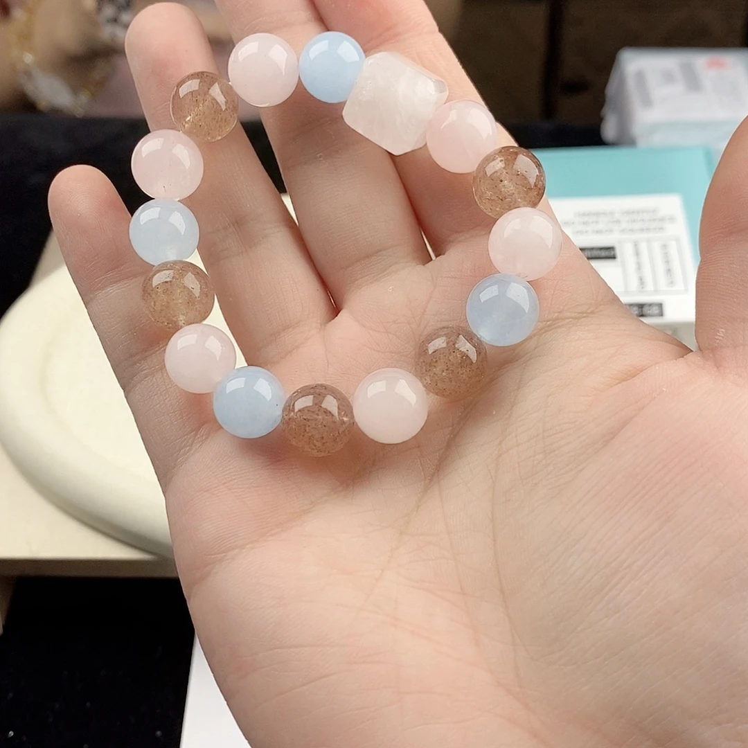 银S925镀金镶嵌手链水晶