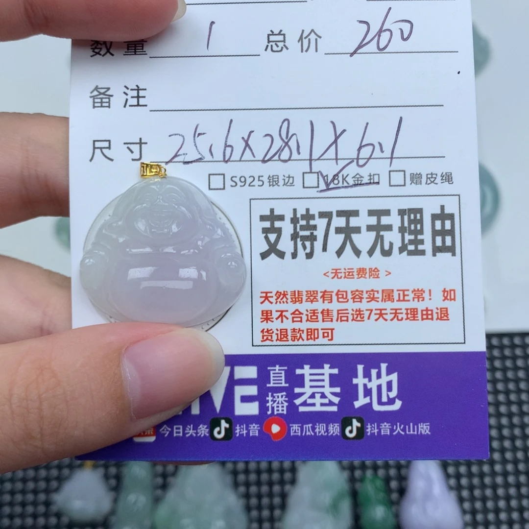 翡翠未镶嵌颈饰天然