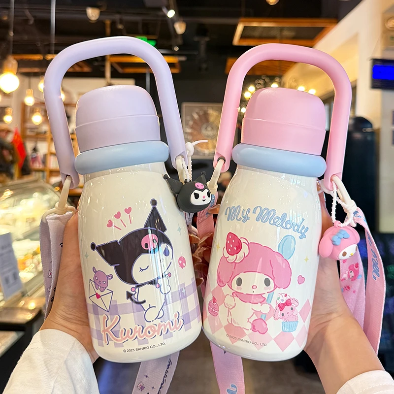 三丽鸥可爱水杯女生保温杯儿童学生上学专用大容量杯子男2025新款