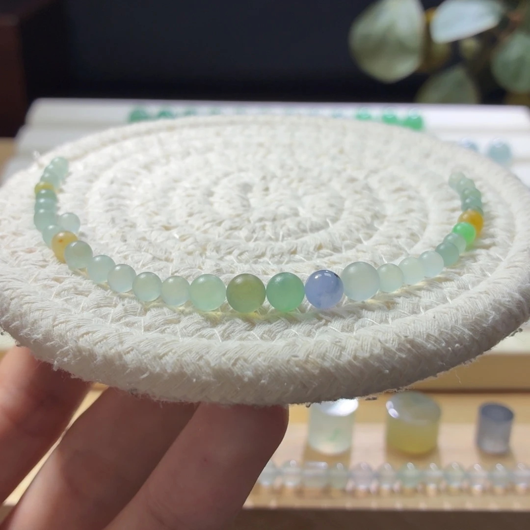 定制翡翠未镶嵌打孔发货不鉴赏卡3.5到6