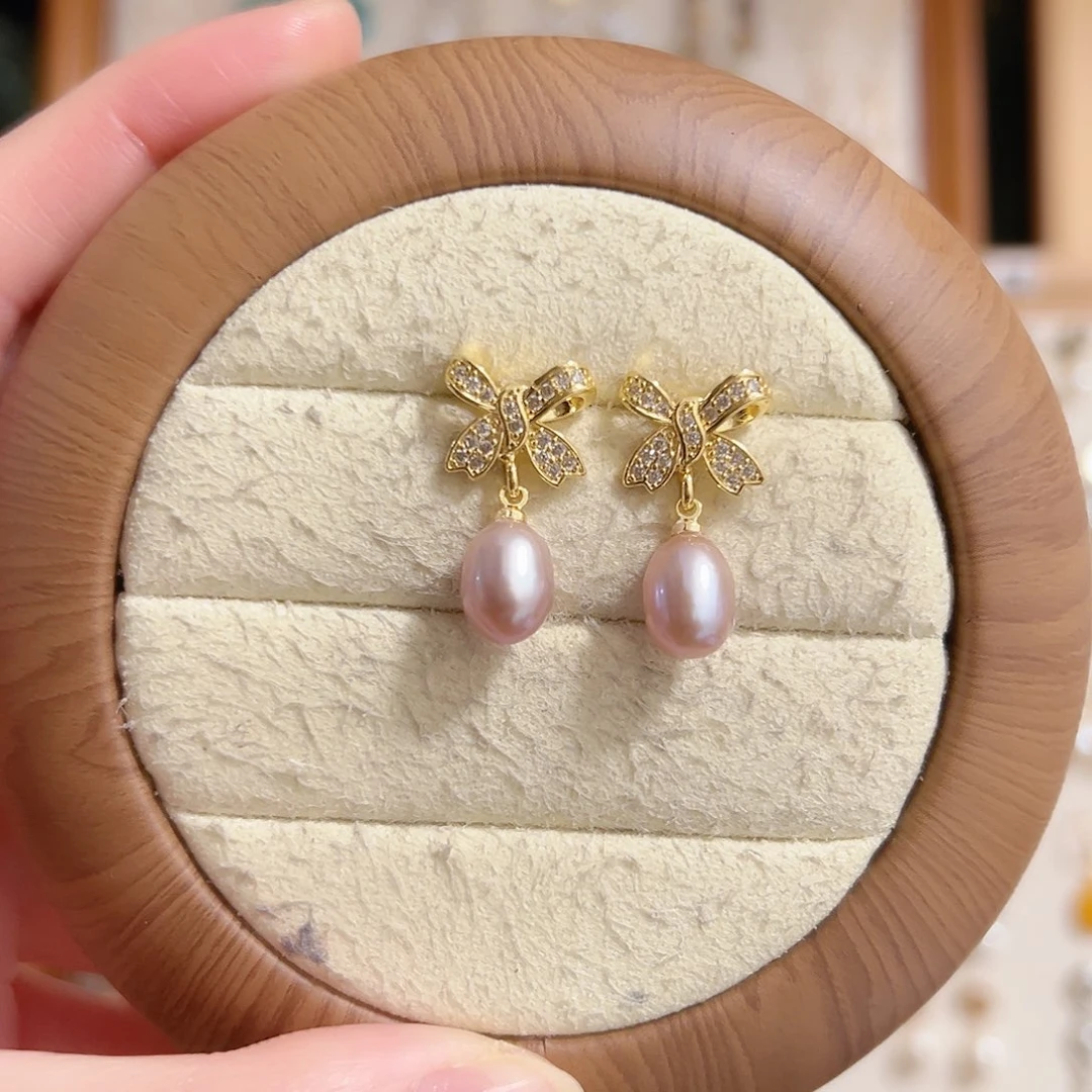 银S925镶嵌原创手作淡水珍珠