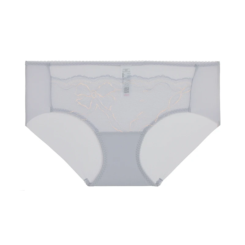 爱慕AIMER CHUANG简韵系蕾丝薄款透气防走光女士中腰裤AM23A031