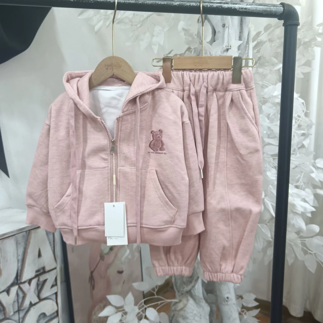 X227粉色开衫套装