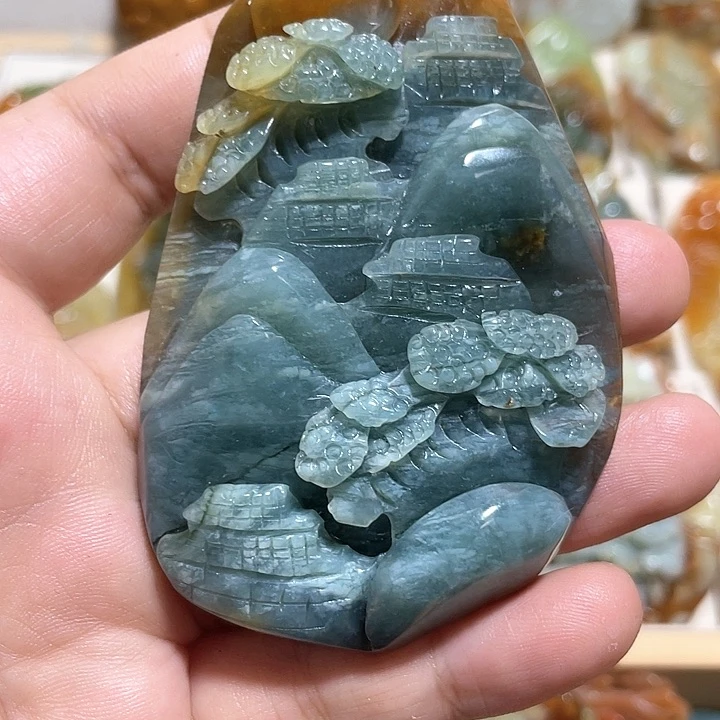 岫玉吊坠(赠链)未镶嵌