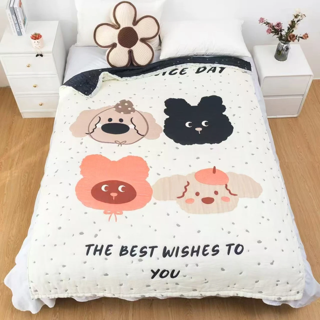 浪漫满屋 150*200纯棉云柔被亲肤舒适透气可爱