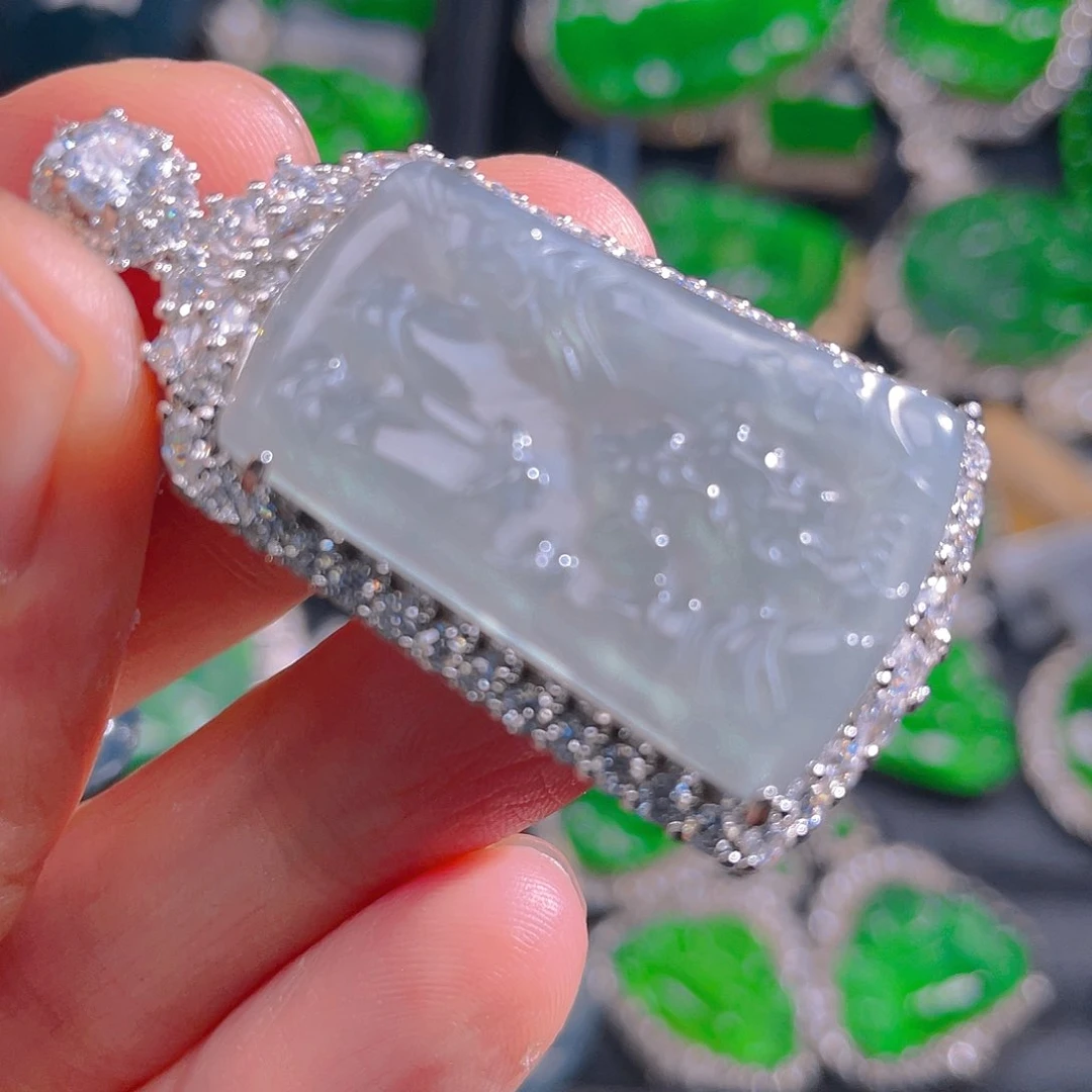 翡翠未镶嵌吊坠(不含链)