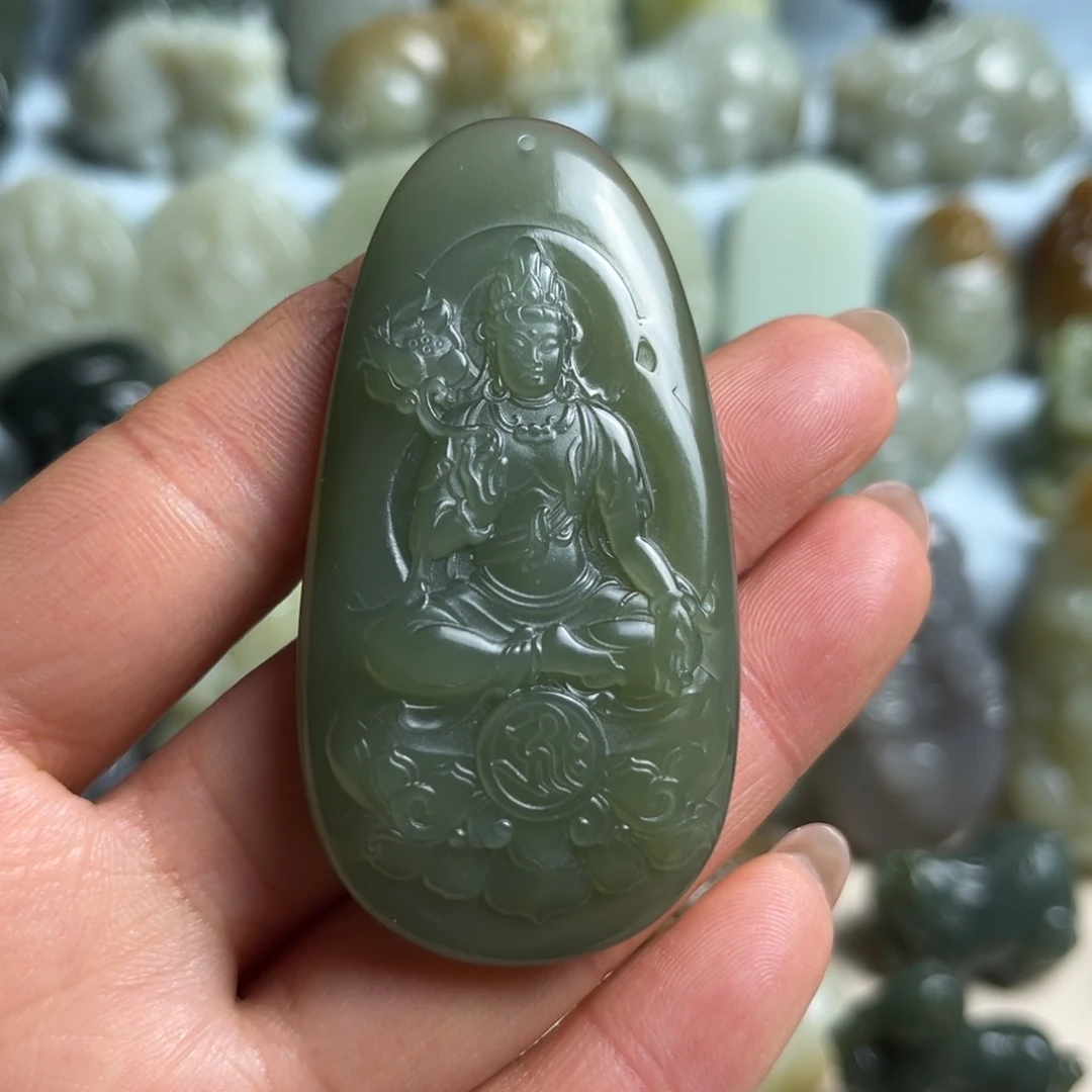 和田玉未镶嵌挂件