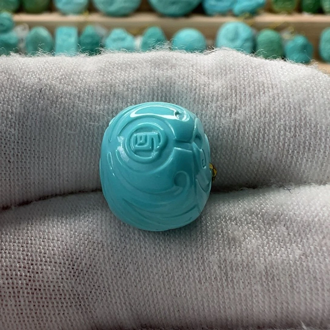 未镶嵌绿松石博古珠 13.6mm