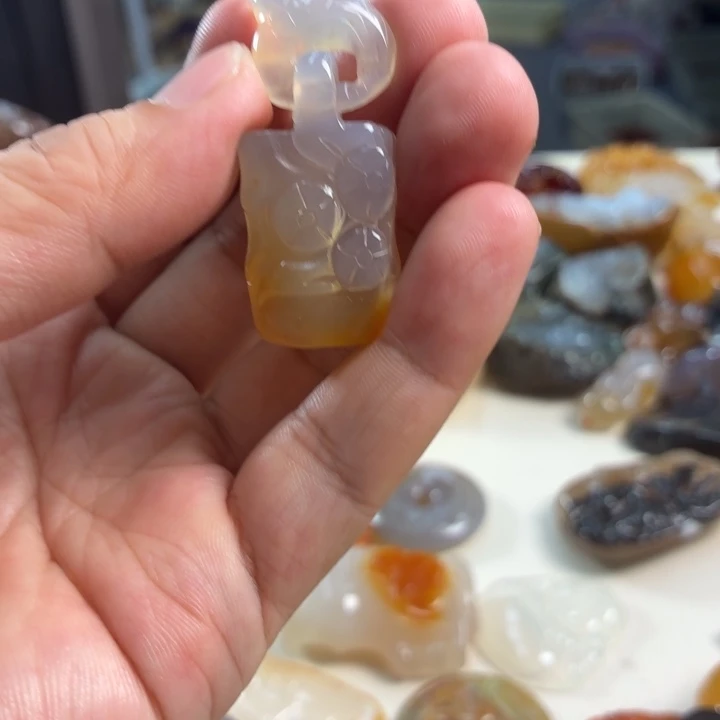 玛瑙/玉髓吊坠(不含链)未镶嵌