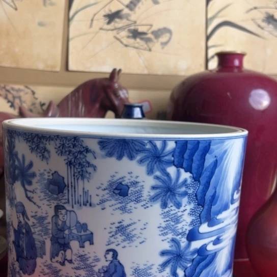 其他青花的一个笔筒