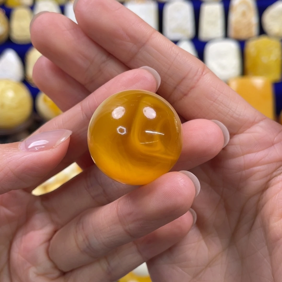 蜜蜡裸石未镶嵌琥珀蜜蜡珠子卡27.9mm