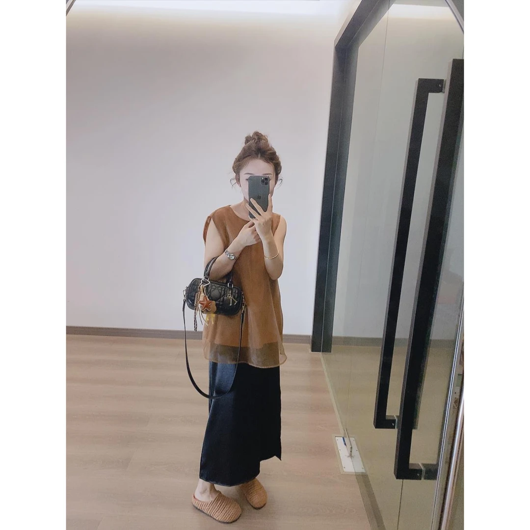 现货诱诱家高级感气质女款拼接网纱无袖上衣半身裙套装夏季背心