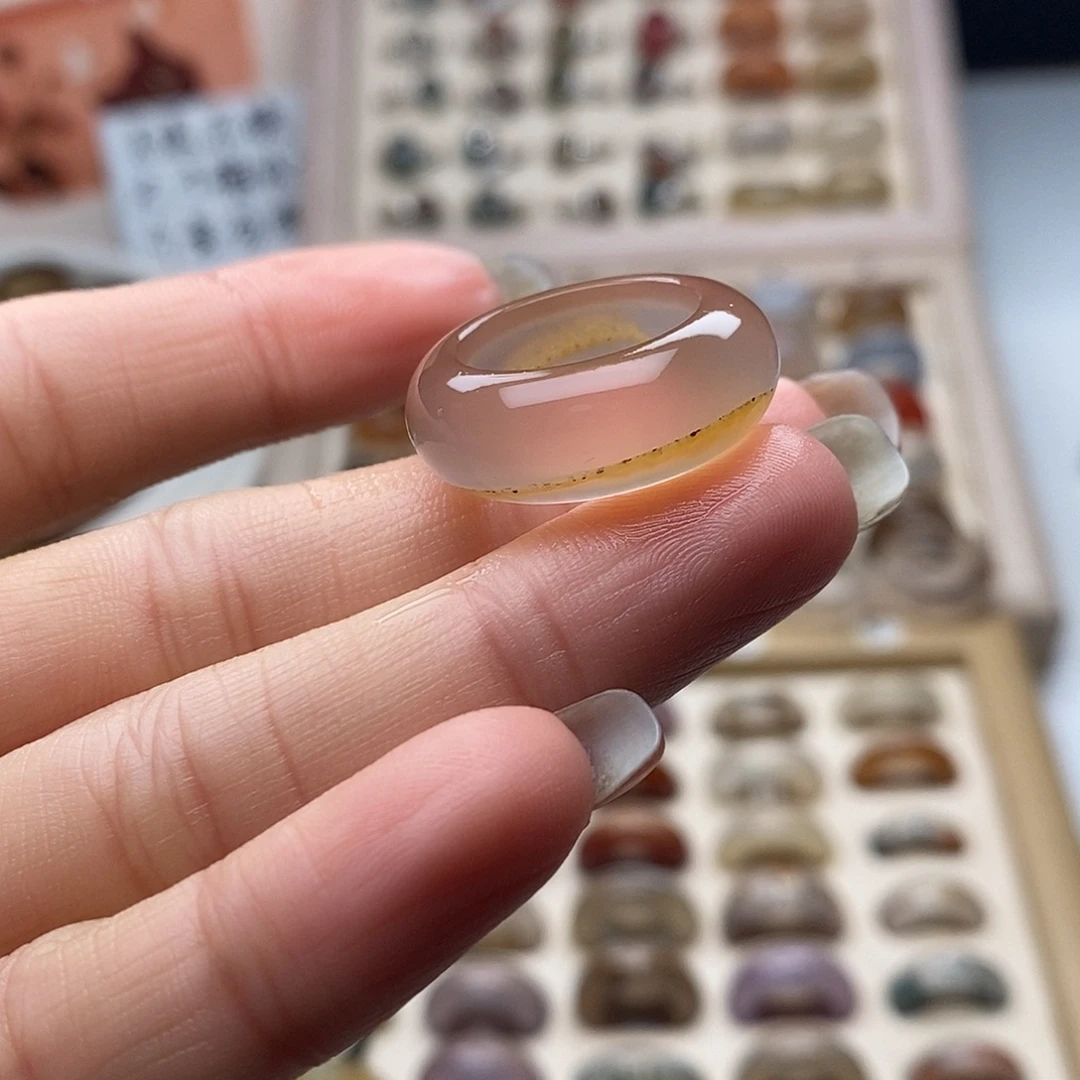 玛瑙/玉髓未镶嵌戒指A 53不退换港12+