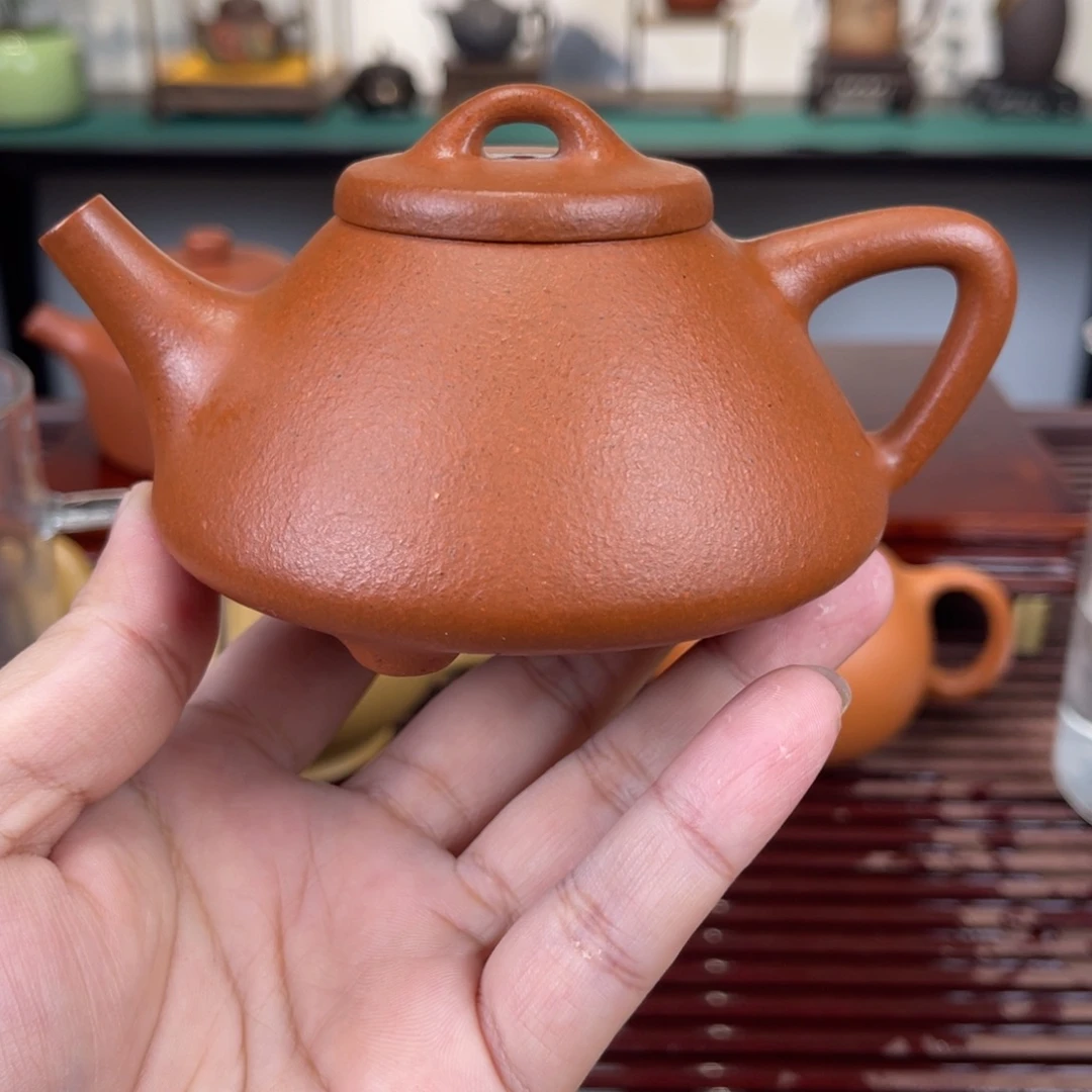 茶壶紫砂180毫升半手工降坡泥子冶石瓢