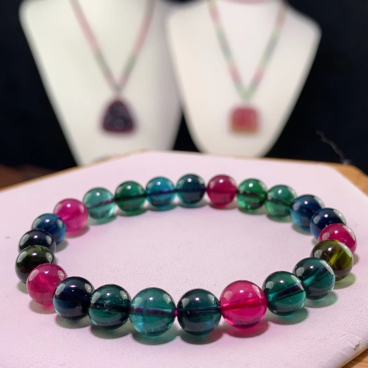 双色碧玺手链未镶嵌