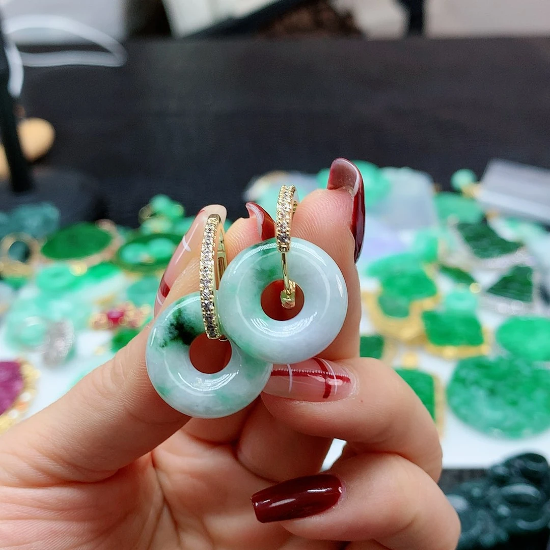 【闪购商品】翡翠耳饰未镶嵌，