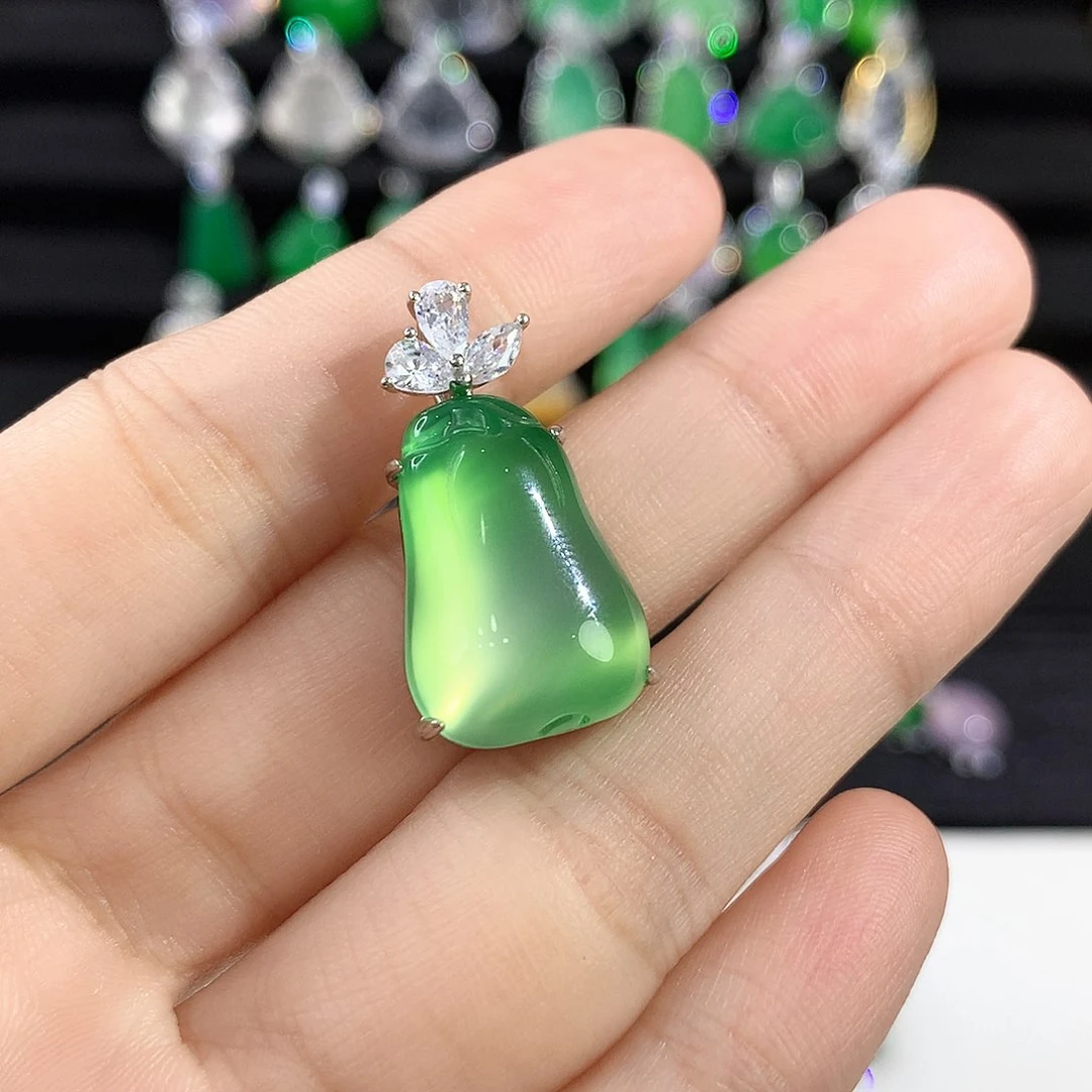 银S925镶嵌颈饰玛瑙/玉髓用****8