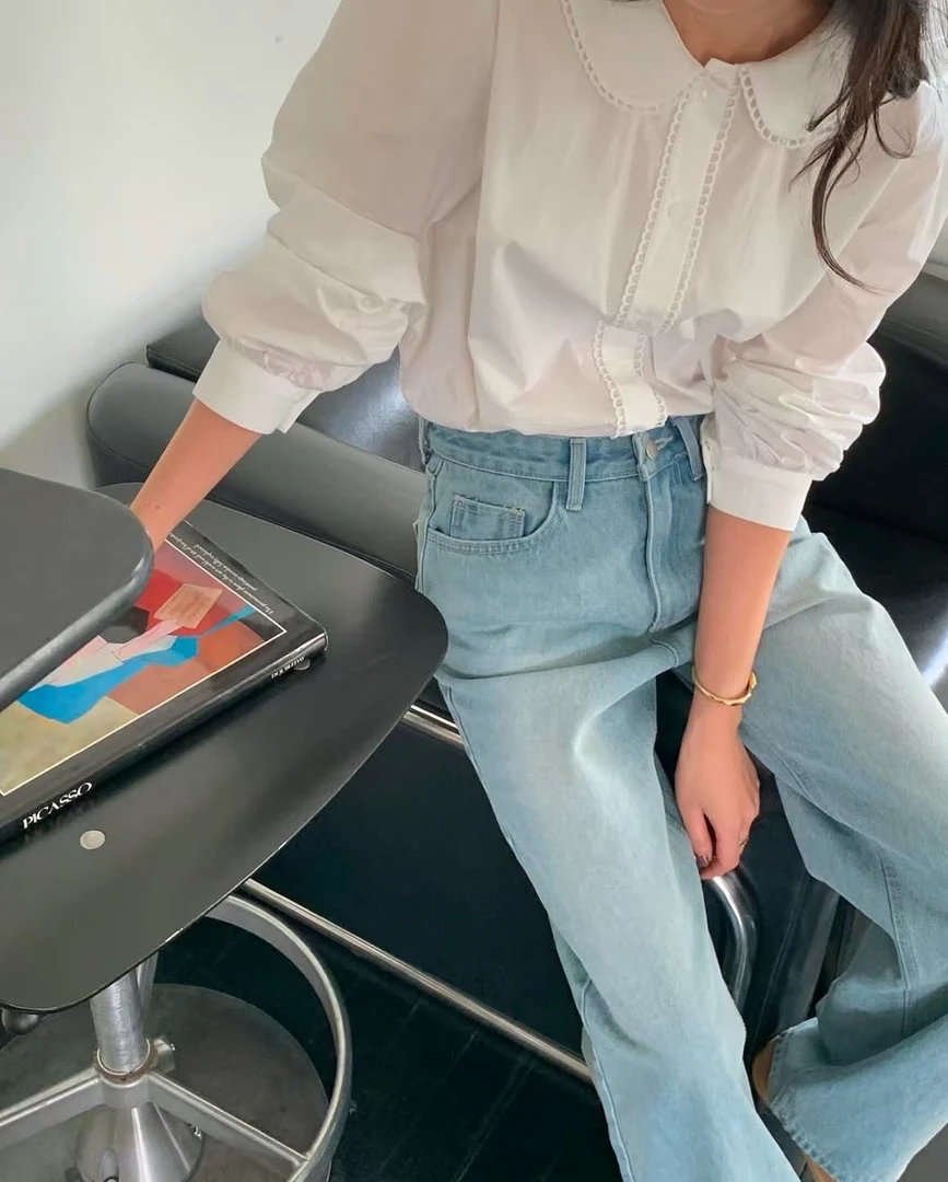 东大门lon*家25春娃娃领衬衫（NO退换）