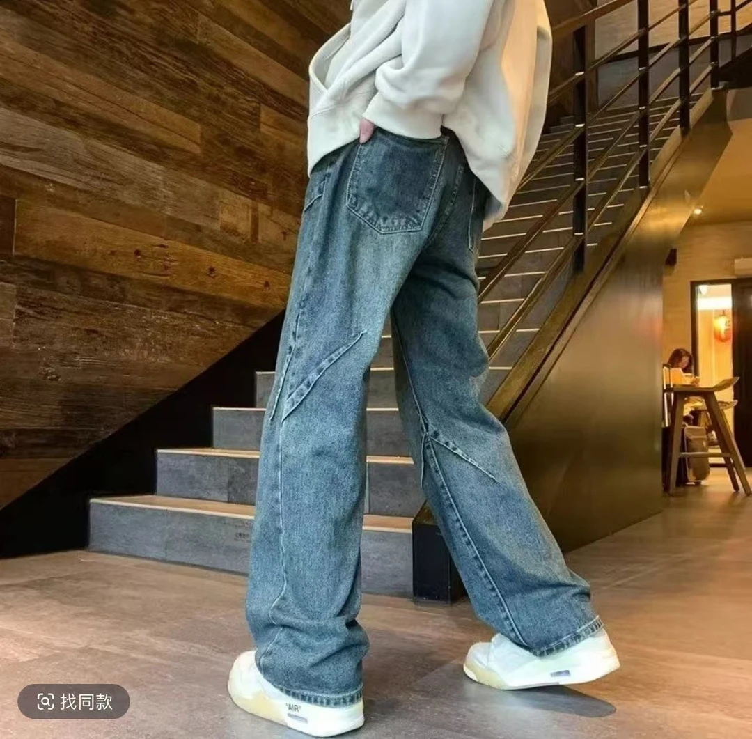 冰能量KZ-523秋牛仔高档爆款男士宽松运动休闲长裤