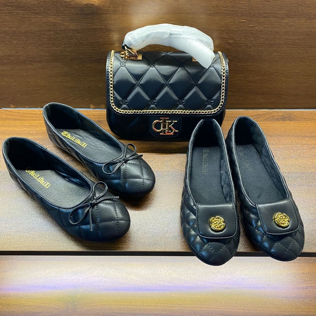 新款加绒法式平底韩式山茶花芭蕾鞋秋季单鞋豆豆鞋圆头英伦风复古