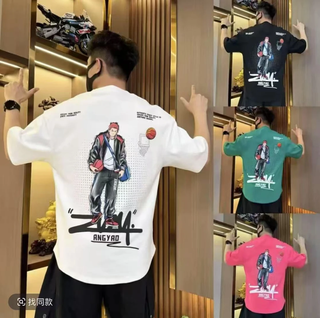 【夏季】新款网红时尚休闲短袖微宽松圆领上衣