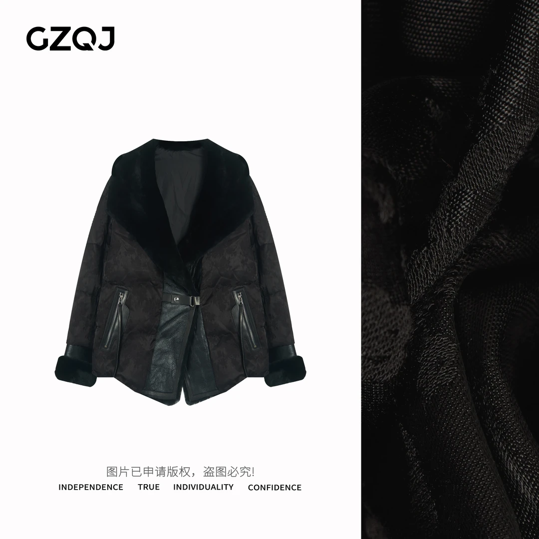 老琴私服【缪斯女神】轻奢大翻领保暖外套上衣女9352（瑕疵）