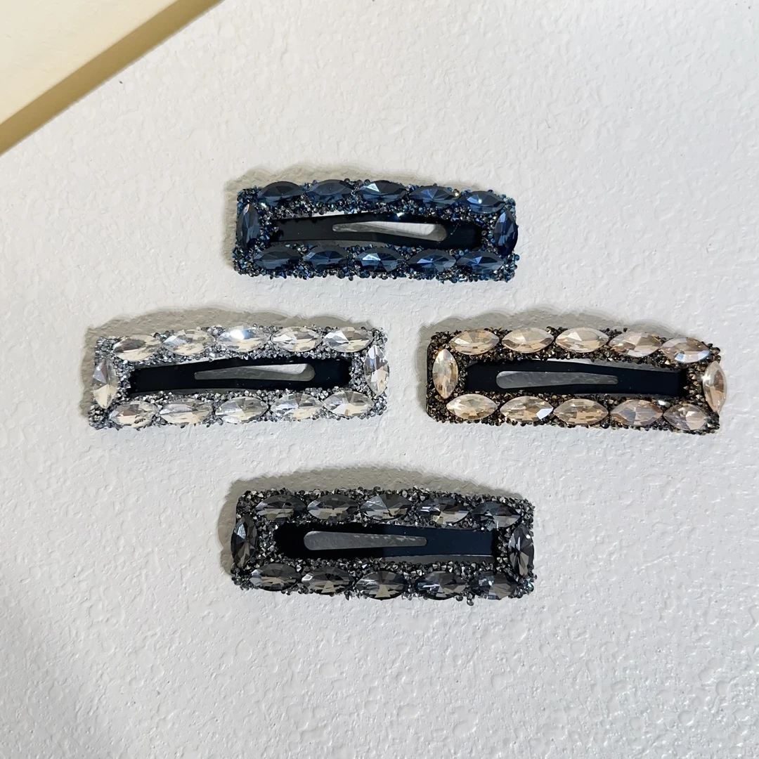 韩国东大门饰品边夹满钻掰掰夹