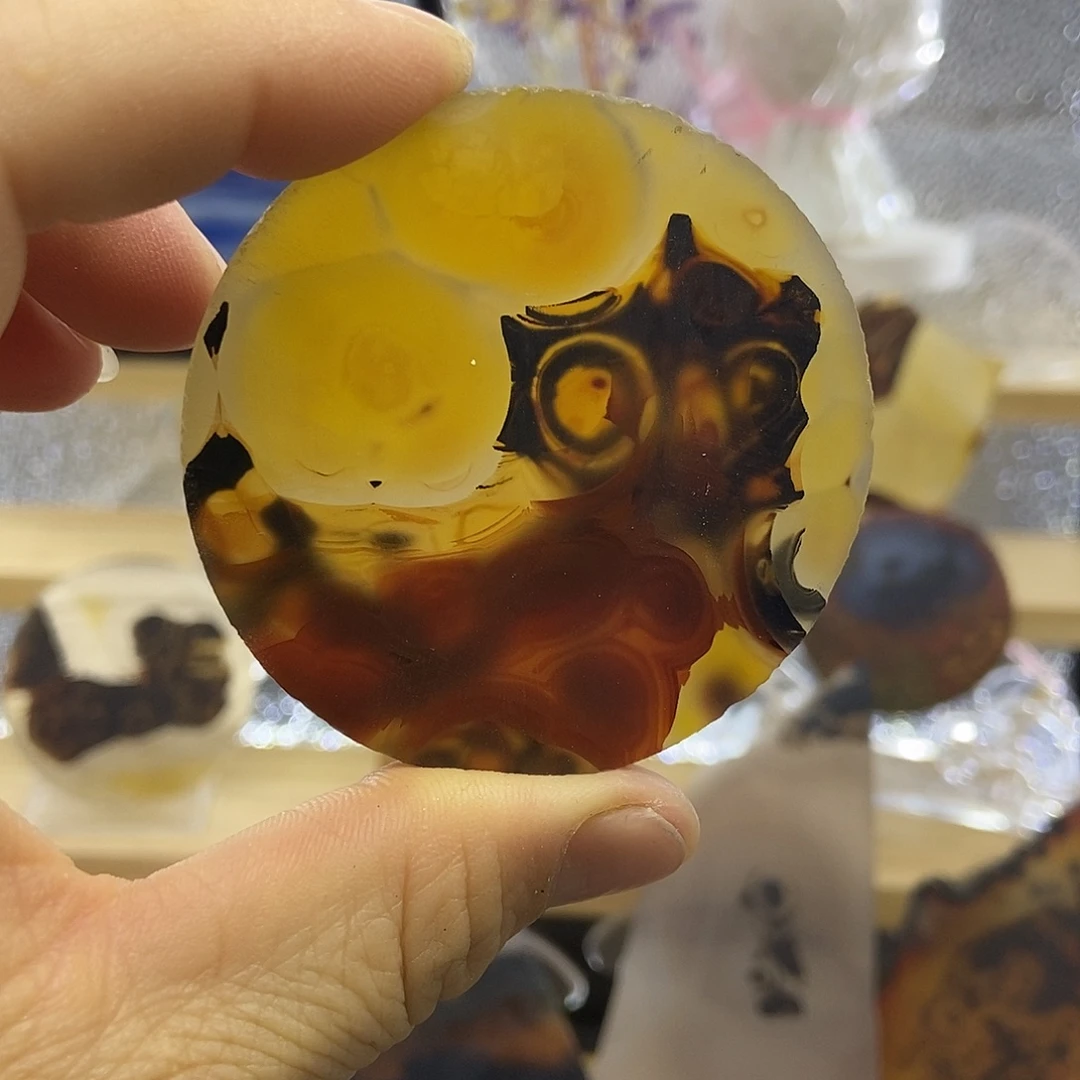 定制玛瑙巴玉玛瑙象形花牌不退不换