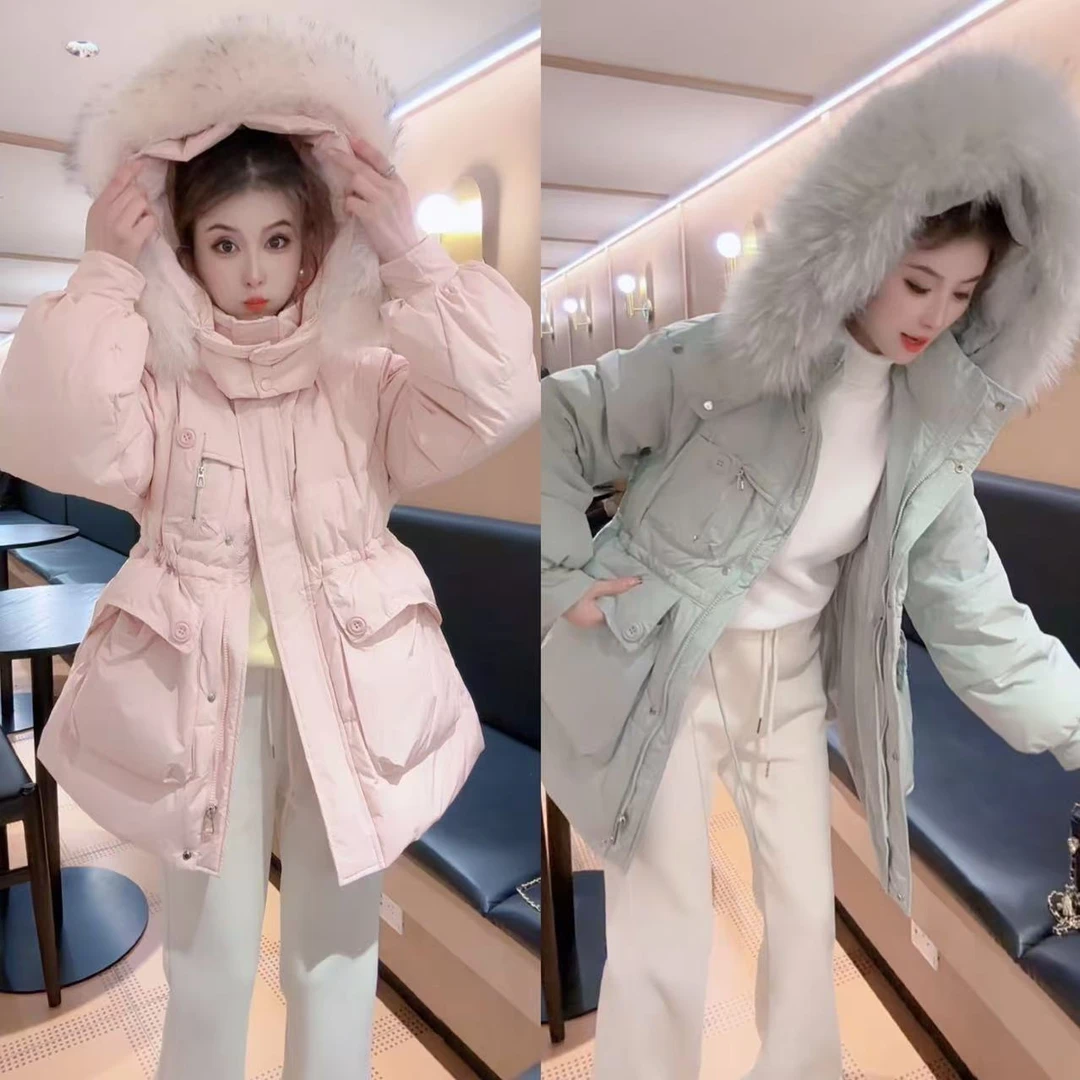 【月月专享】夹心奶兔 韩版显瘦中长款气质羽绒服XXJ-Y00151