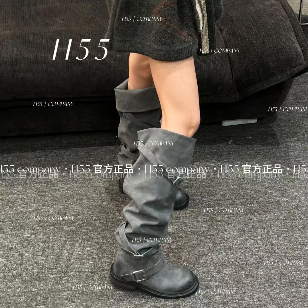 H55女鞋象牙塔时装靴长靴秋冬时装弹力女靴女鞋45-3107【N】
